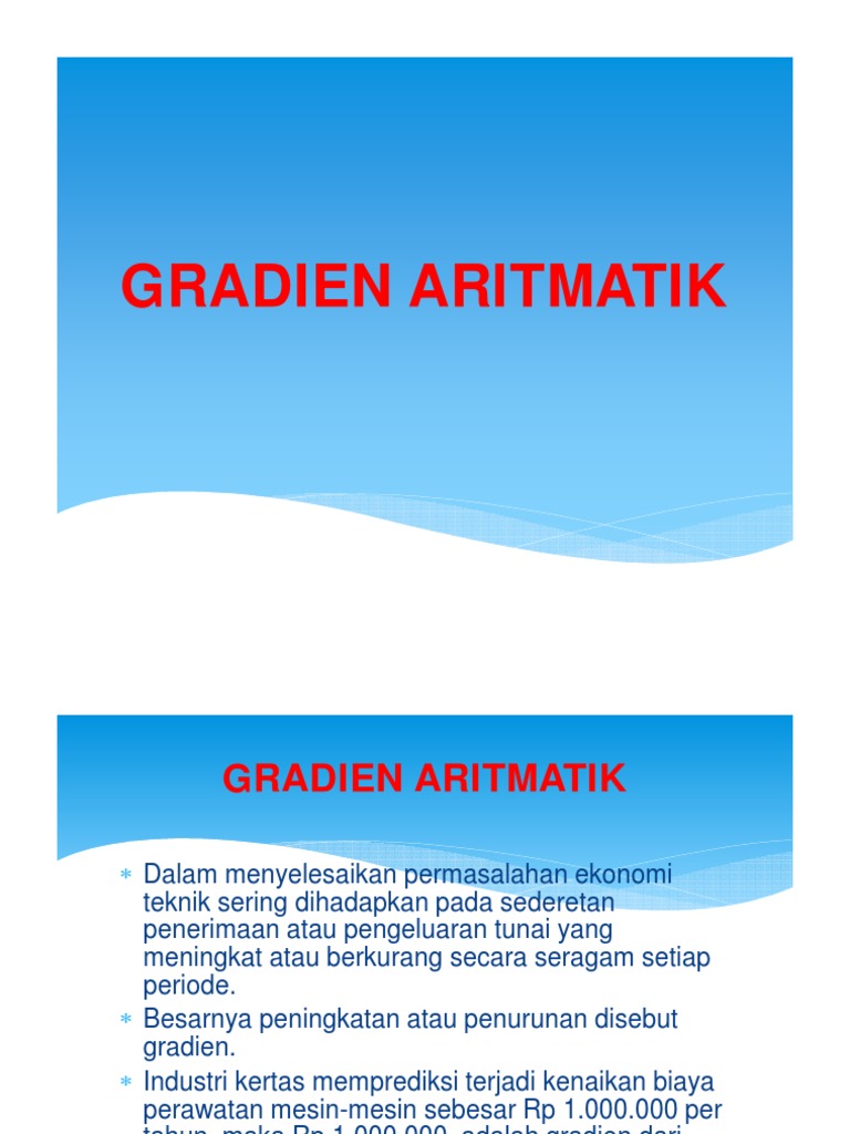 Pahami Gradien Aritmatik dalam Ekonomi | PDF