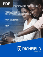 Programming 511 Study Guide (Python)