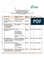 MBA and MBA (HR) Foundation Programme Final Schedule 2023