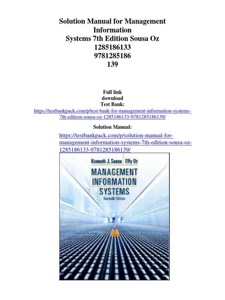 Management Info Systems 7th Ed Guide | PDF | Strategic Management ...