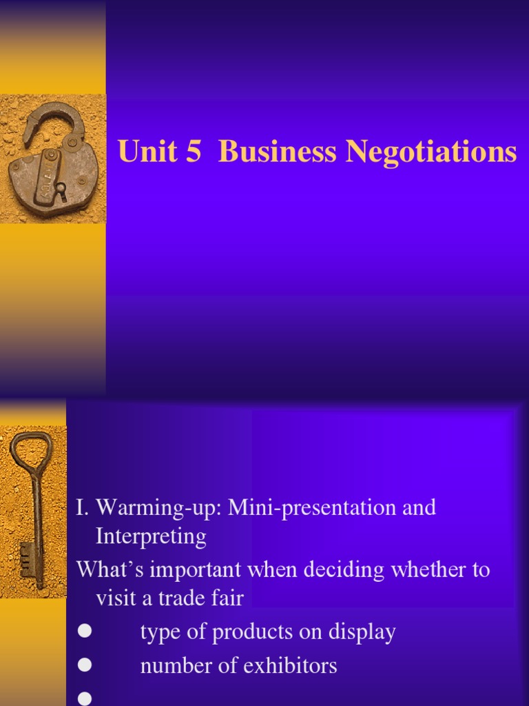 Unit 5 Business Negotiation | PDF | Languages