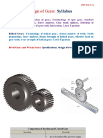 Unit 3 - 1 - Design of Spur and Helical Gears