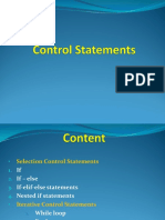 2 Control Statements
