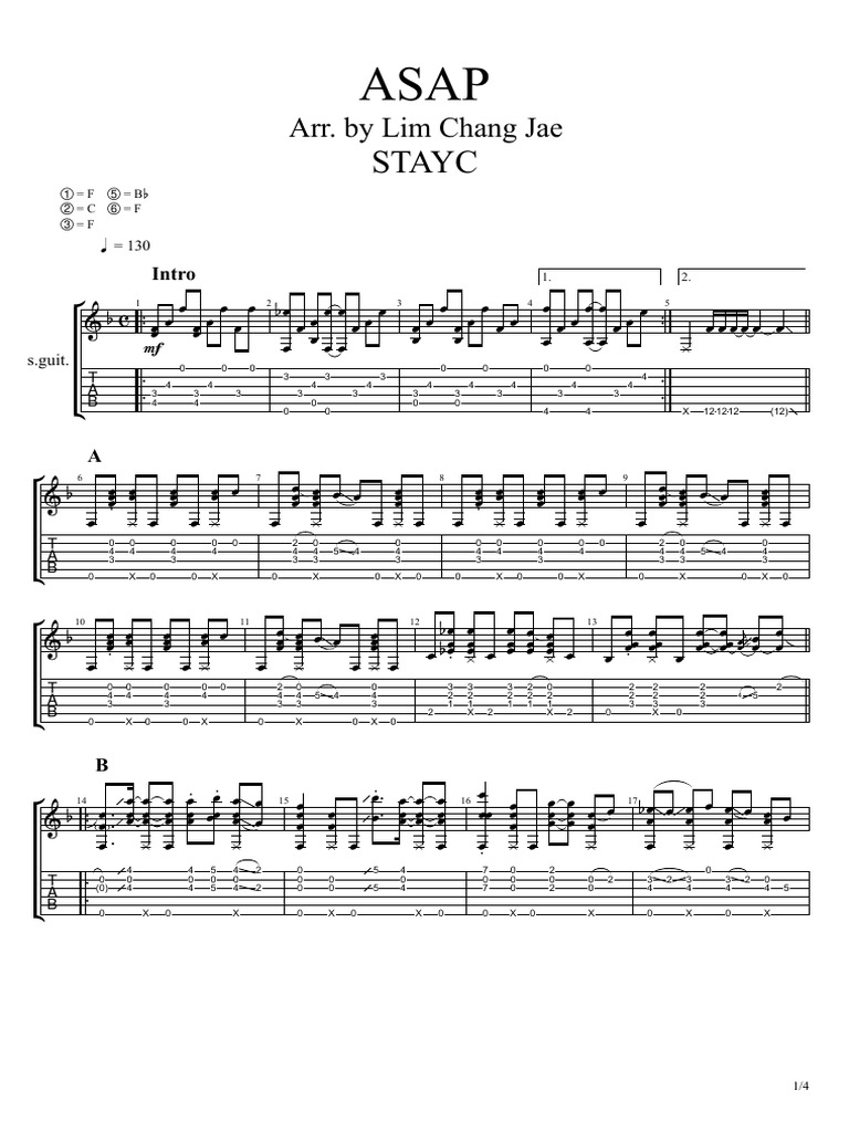 ASAP Sheet Music Arrangement | PDF