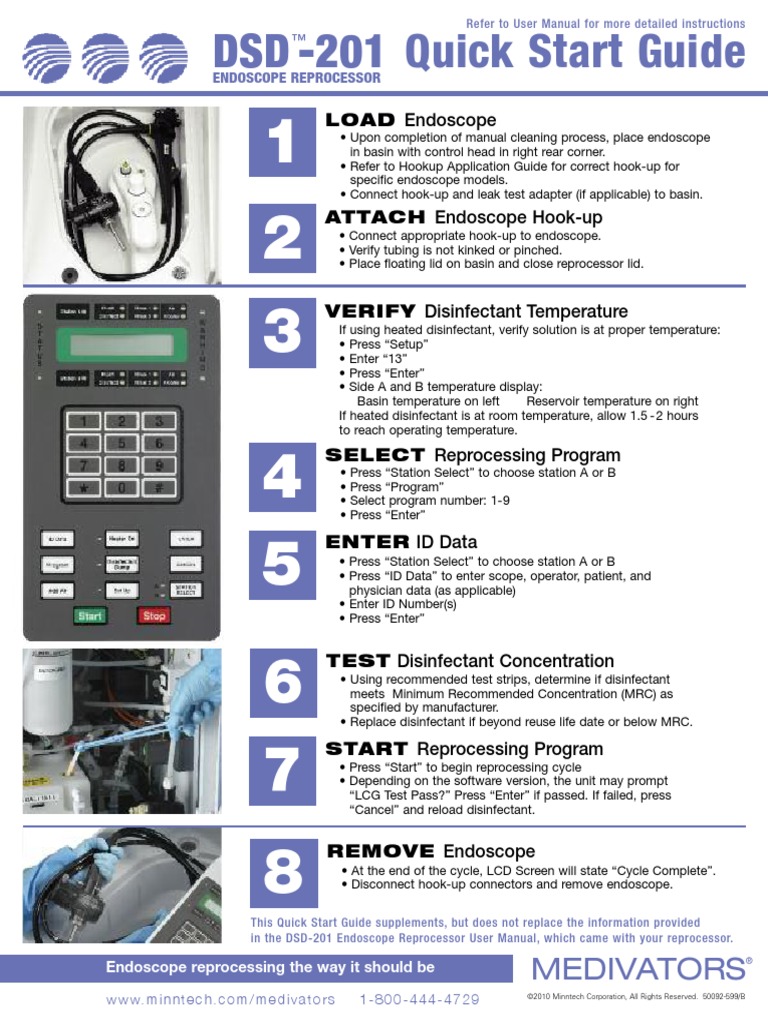 Medivators DSD Quick Reference Guide PDF Computing
