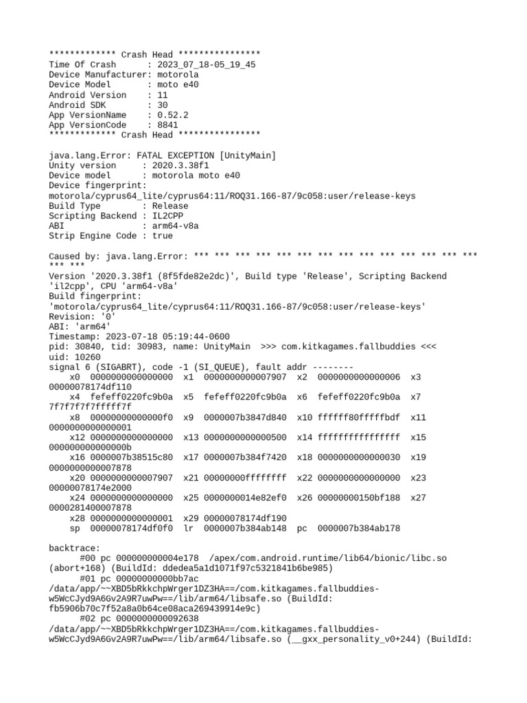 Mod Menu Crash 2023 07 18-05 19 45 | PDF | Android (Operating System ...