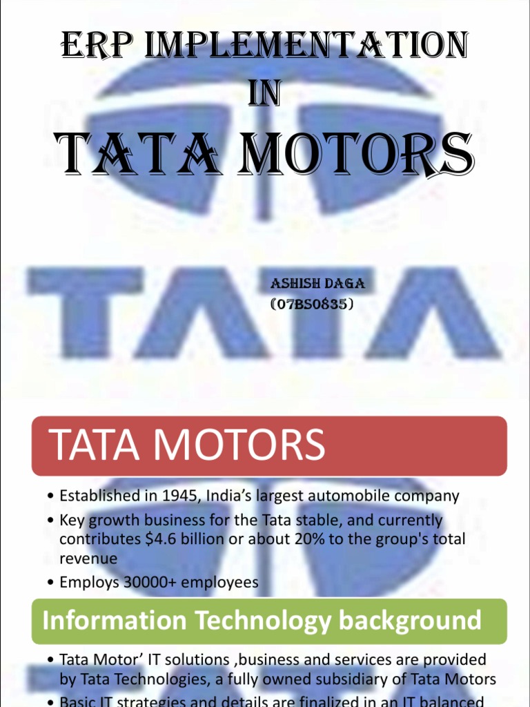 ERP Implementation at Tata Motors | PDF | Procurement | Enterprise ...