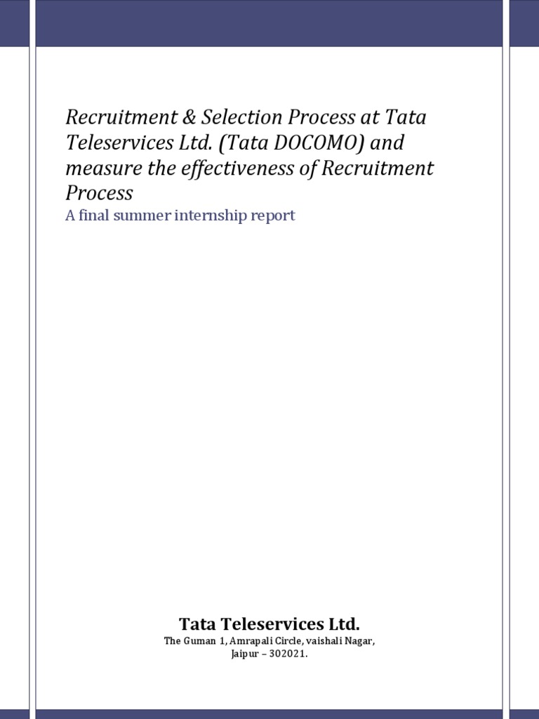 Tata Teleservices Recruitment Process | PDF | Recruitment | Employment