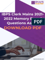 Ibps Clerk Mains 2021 22 Memory Based Questions Ga e 12