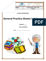 General Practice Sheets in Science: Grade 2 - First Semester