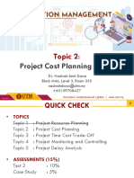 (Topic 2) Project Cost Planning Part 1