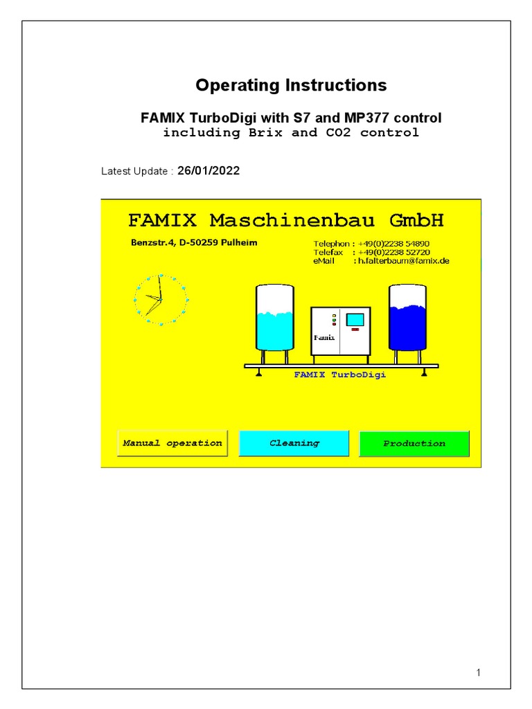 Operating Instructions for FAMIX TurboDigi | PDF | Valve | Flow Measurement