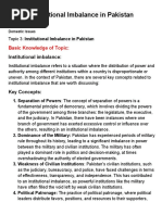 3.1 Institutional Imbalance in Pakistan