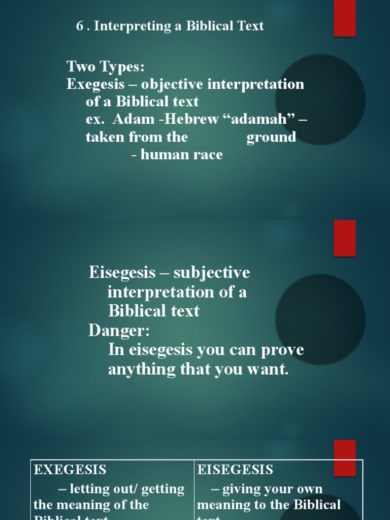 Exegesis vs Eisegesis Explained | PDF | Exegesis | Bible
