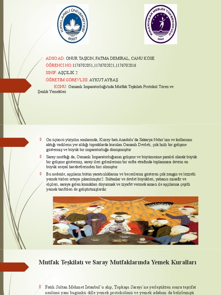 Ottoman Cousine History With Turkish Language Explained PDF