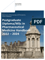 TCD Student Handbook - Pharmaceutical Medicine 2022