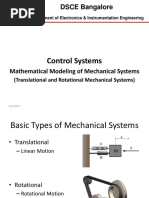 19EI5DCLCS - Lec 3 - TF of Mechanical Systems