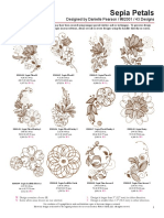 Sepia Petals: Designed by Danielle Pearson / #82001 / 43 Designs