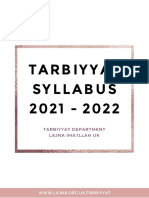 Tarbiyyat Syllabus 2021 2022