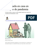 La Escuela en Casa en Tiempos de Pandemia