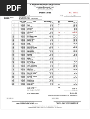 SALES INVOICE