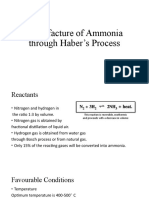 Manufacture of Ammonia Through Haber's Process