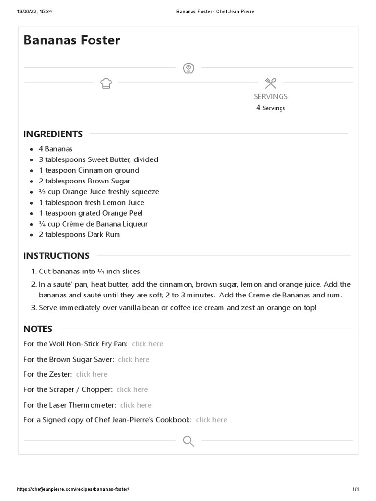 Bananas Foster Chef Jean Pierre PDF