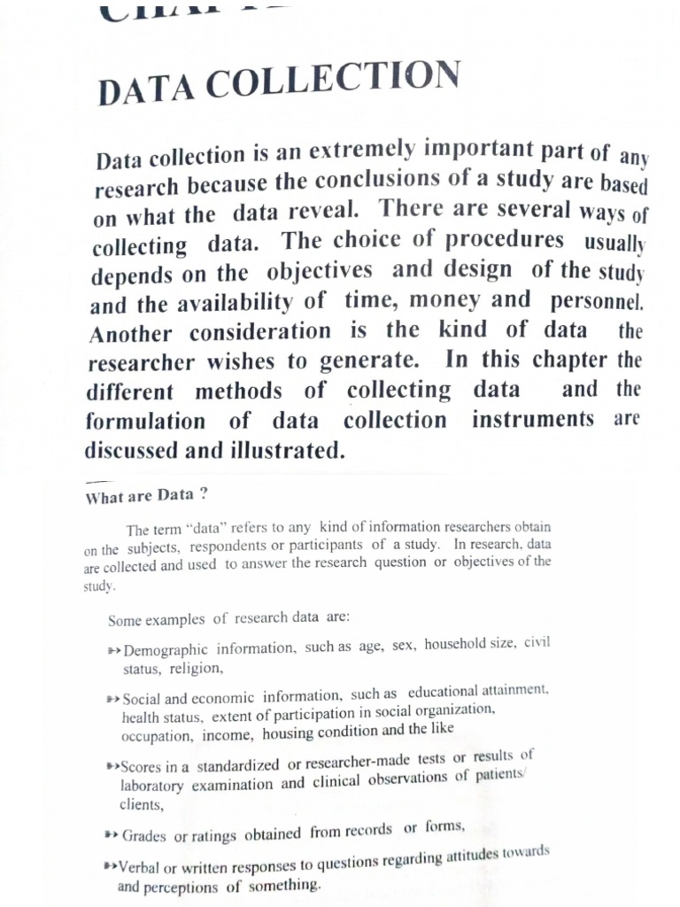 Research Data Collection Instrumentation | PDF