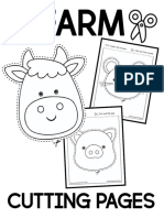 Farm Animals Cutting Practice Pages