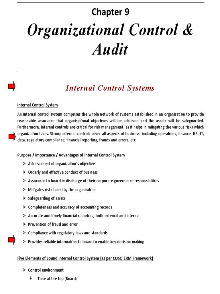 Internal Control Systems Overview | PDF | Internal Control | Internal Audit