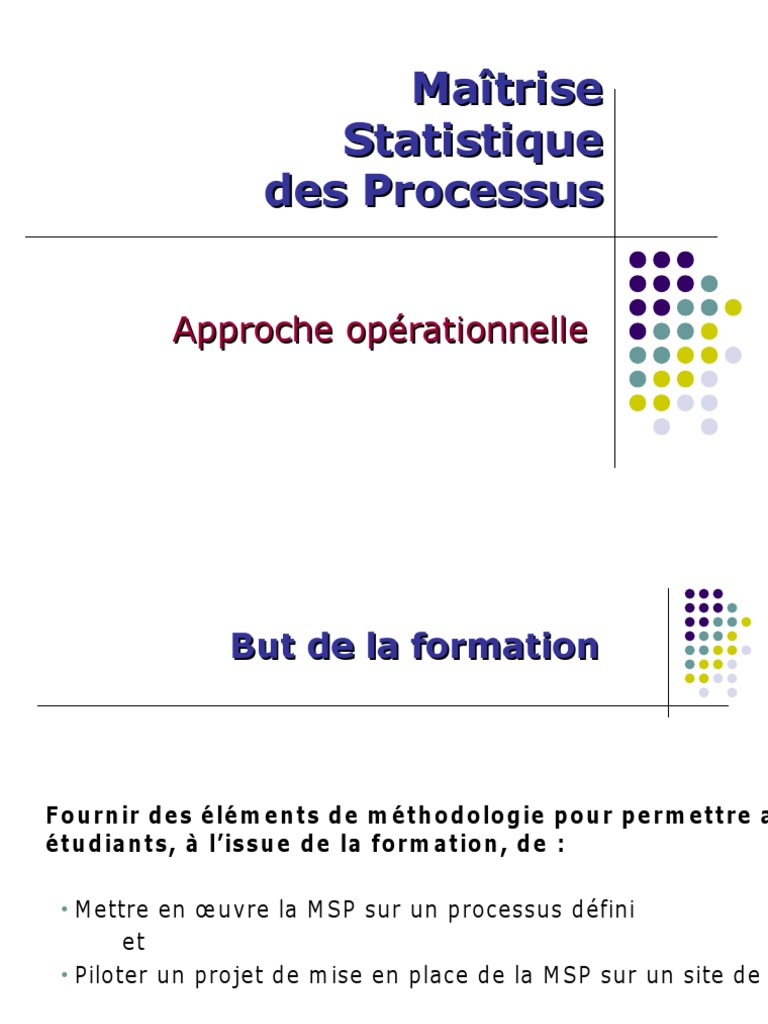 Maîtrise Statistique des Processus | PDF | Échantillonnage ...
