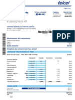 Estado de Cuenta $549.00: Movimientos Del Mes Anterior Total