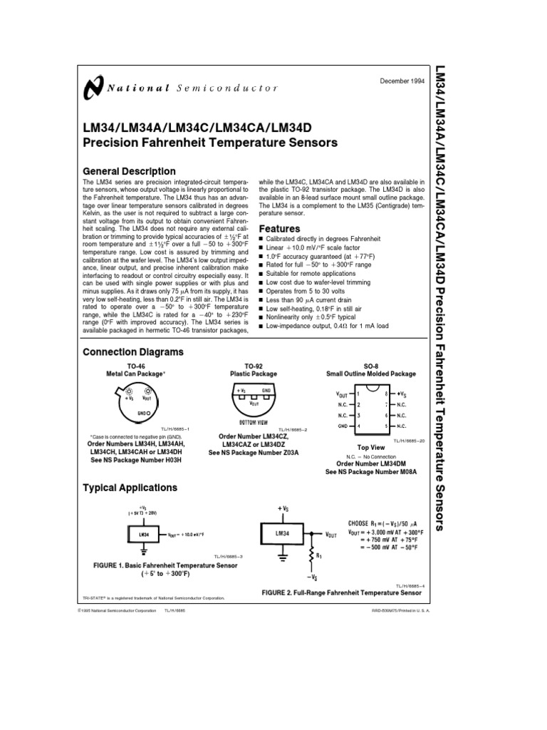 LM34 | Download Free PDF | Capacitor | Physical Quantities