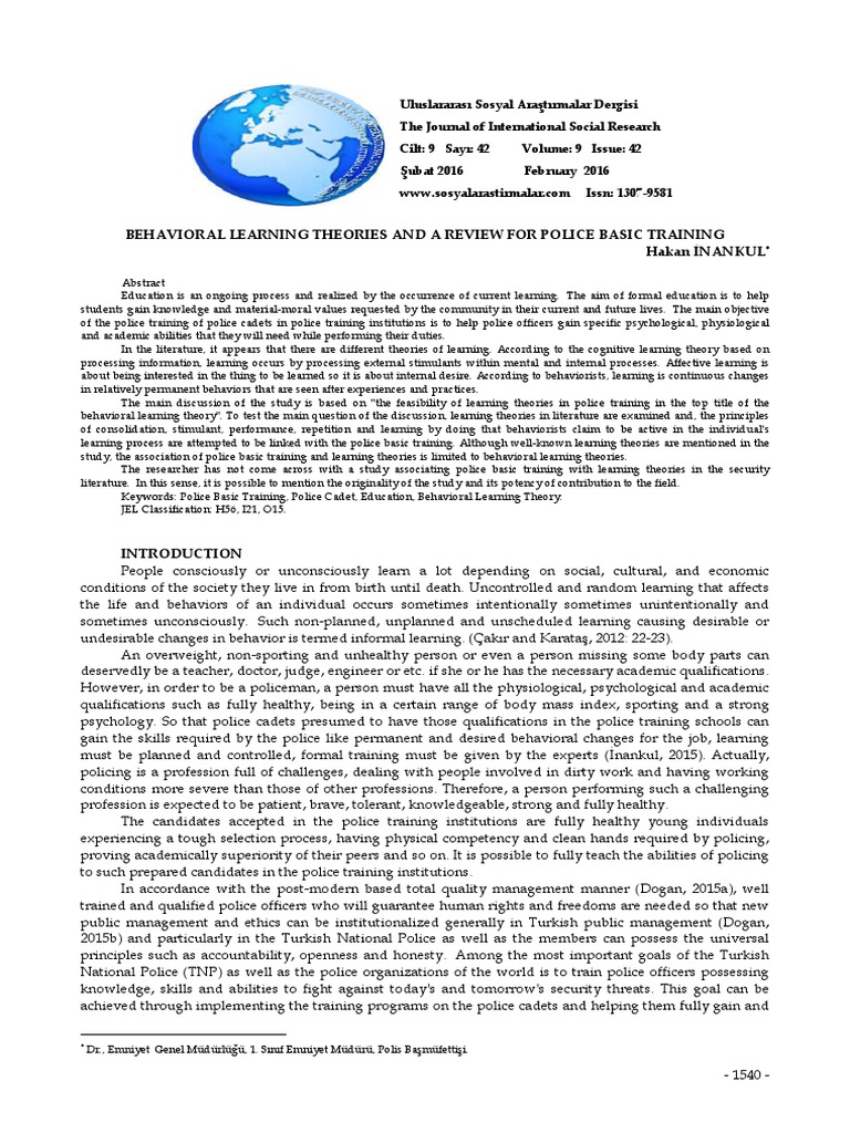 APPLYING BEHAVIORAL LEARNING THEORY IN THE CLASSROOM PDF visual data 2