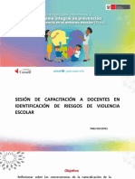 TA.2.1 - PPT 1 - Sesión de Capacitación A Docentes en Identificación de Riesgos de Violencia Escolar - PARA EXPOSICION