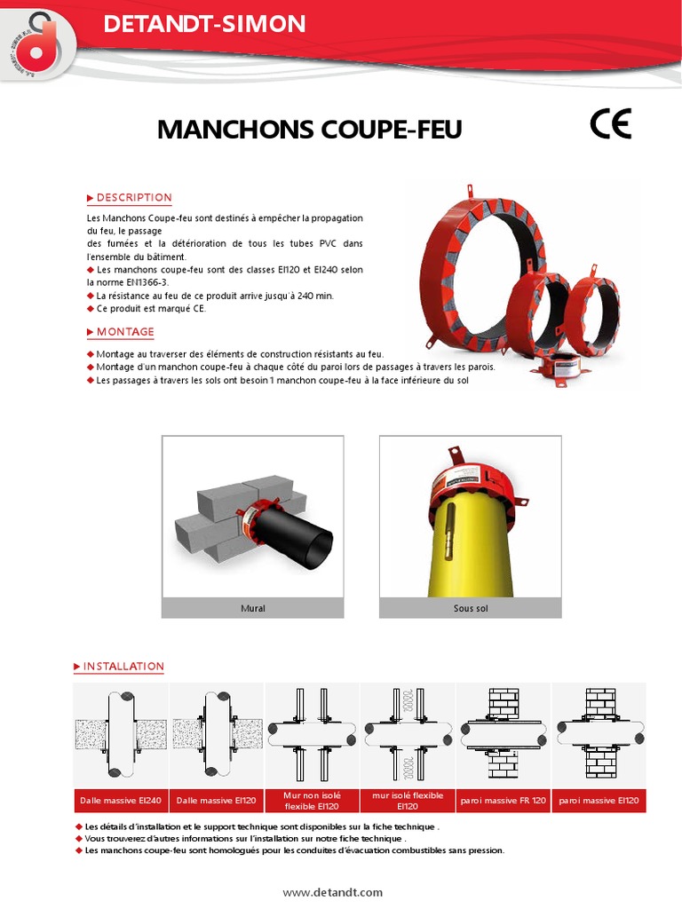 Manchons Coupe-feu : Résistance au Feu | PDF | Maison et jardin