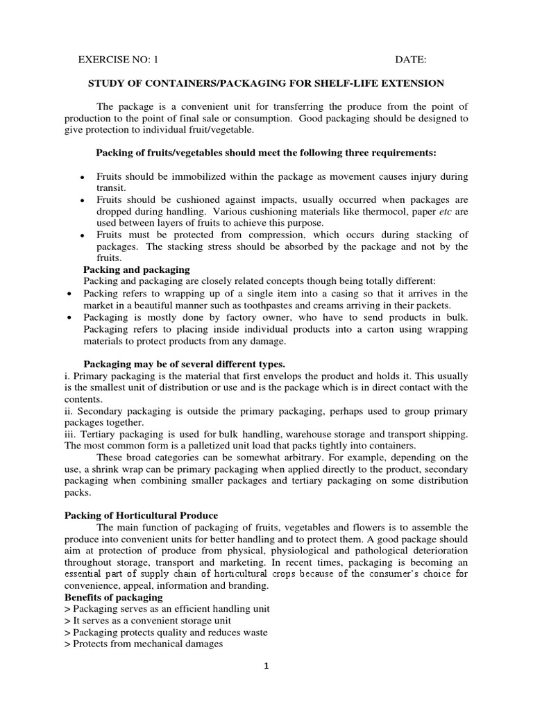 Packaging for Shelf-Life Extension | PDF | Ice | Packaging And Labeling