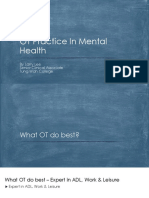 Week 1 OT Practice in Mental Health - 2021-2022