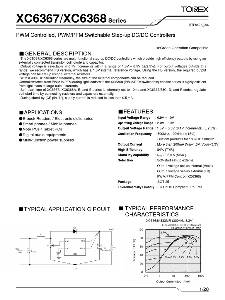 XC6368 PDF Power Supply Electrical Engineering