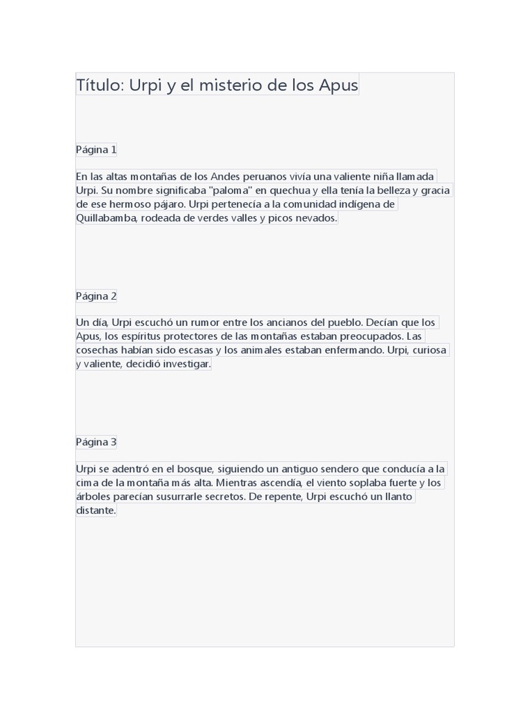 Urpi y la lucha por la montaña | PDF | Montañas | Perú