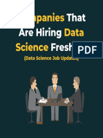 That Are Hiring Freshers: Companies Data Science