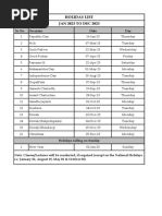 Public Holiday List - 2023 | PDF | Religious Holidays | Worship