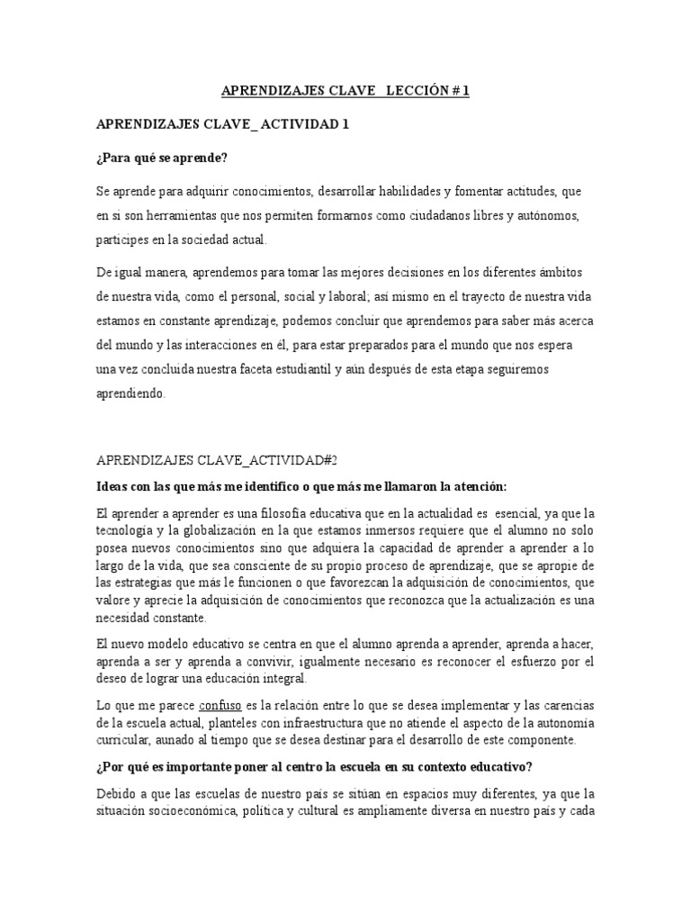Aprendizajes Clave en Cuarto Grado | PDF | Aprendizaje | Educación de ...