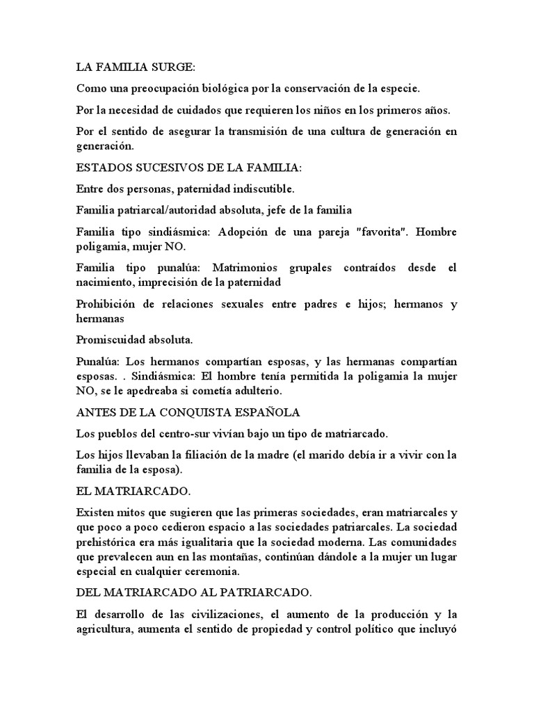 Evolución de la Familia y Parentesco | PDF | Familia | Matriarcado