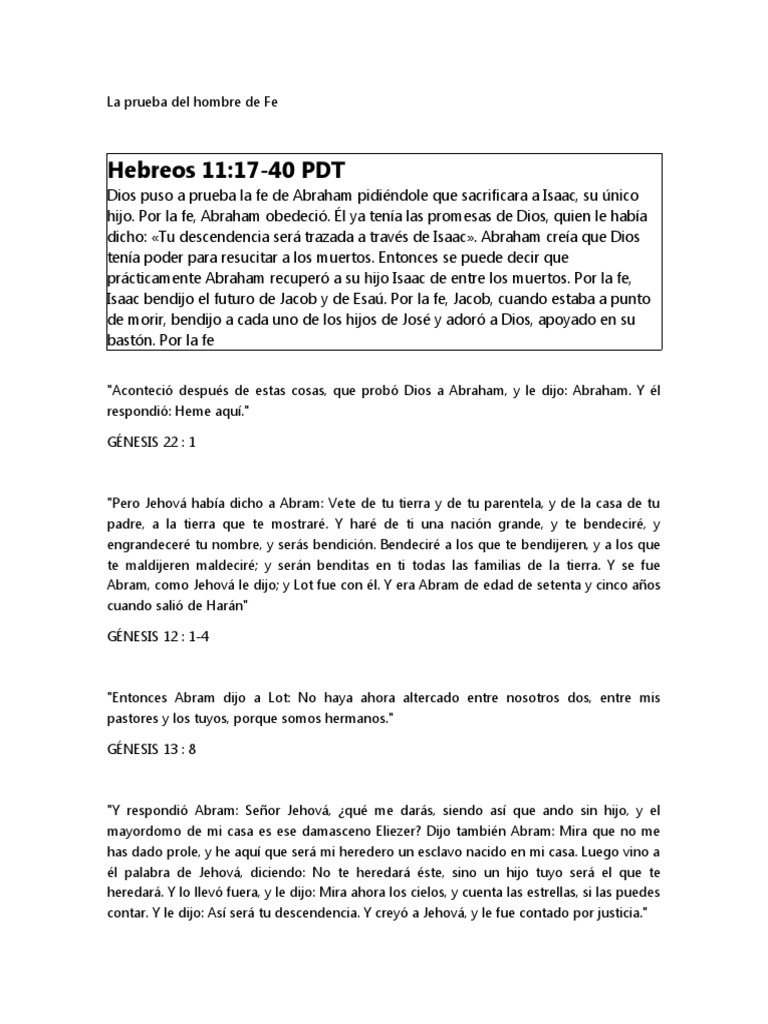 La Fe de Abraham a Prueba | PDF | Religión y espiritualidad