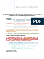 Esquema de Producción para El Examen Final