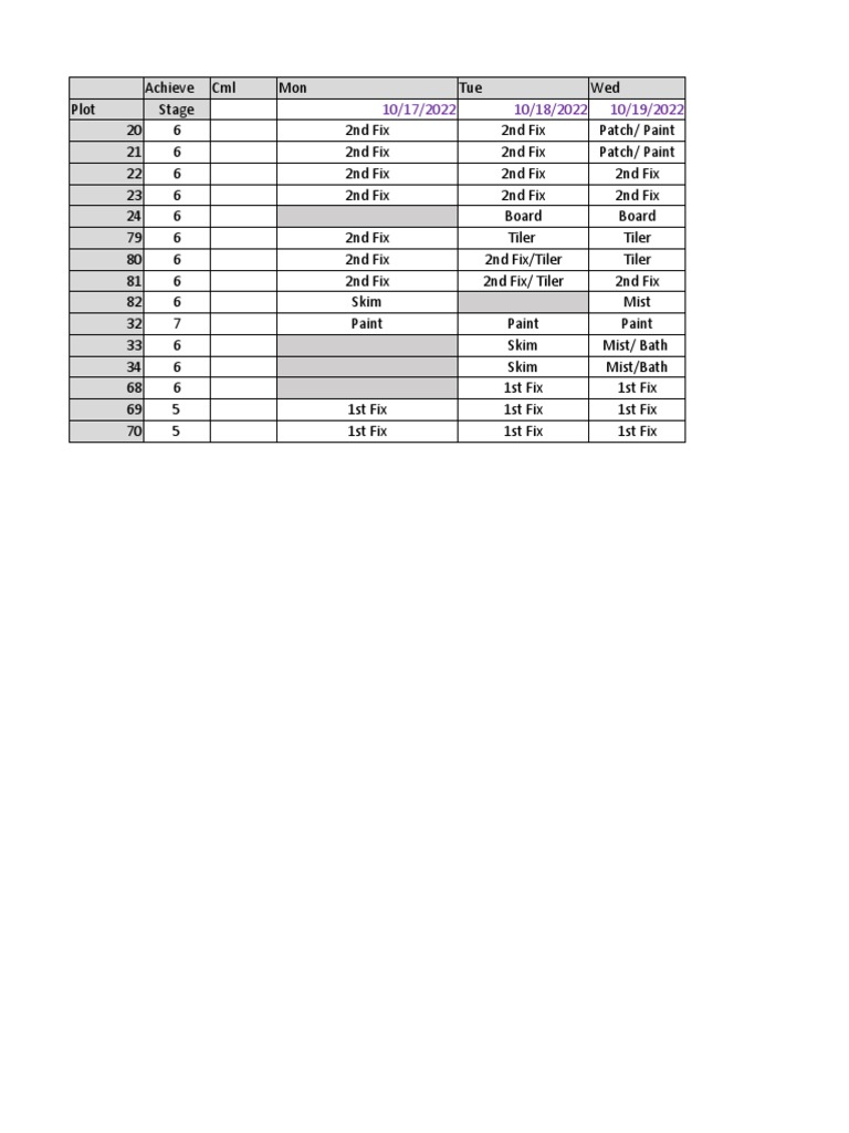 Build Programme | PDF