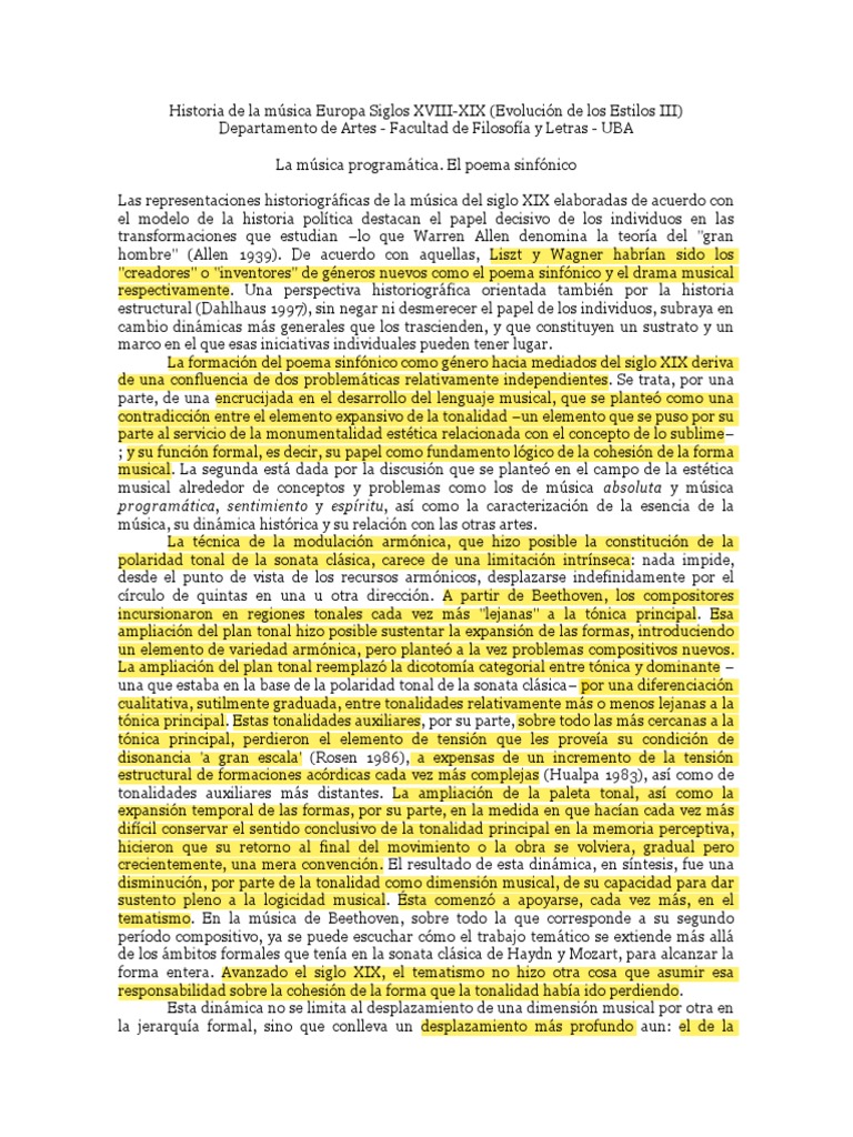 La Música Programática PDF Franz Liszt Richard Wagner