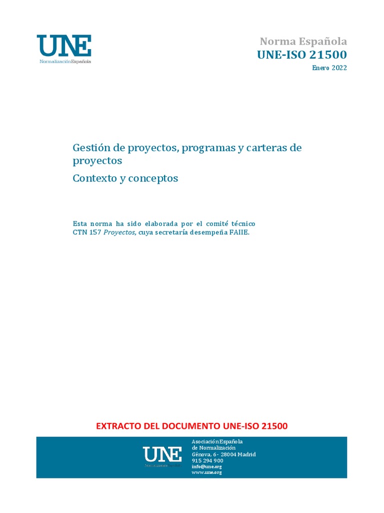  ex une iso 21500 2022 descargar gratis pdf gesti n de proyectos