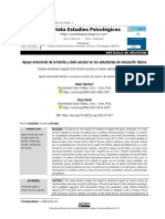 Revista Estudios Psicológicos: Apoyo Emocional de La Familia y Éxito Escolar en Los Estudiantes de Educación Básica